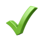 A green check mark on a white background.
